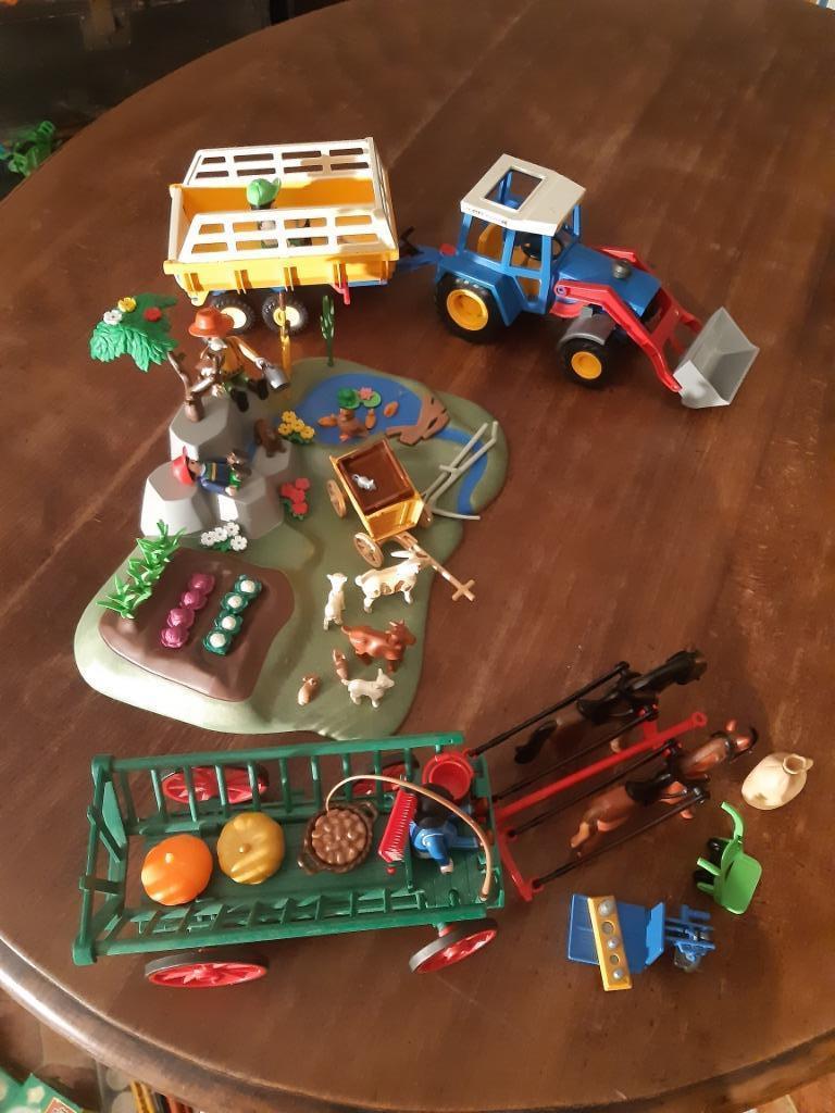 Playmobil boerderijset + tractor/aanhanger + kar 79€, Kinderen en Baby's, Speelgoed | Playmobil, Ophalen, Zo goed als nieuw, Complete set