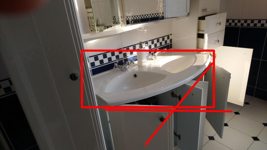 lavabo salle de bain Allibert, Enlèvement, Utilisé, Lavabo