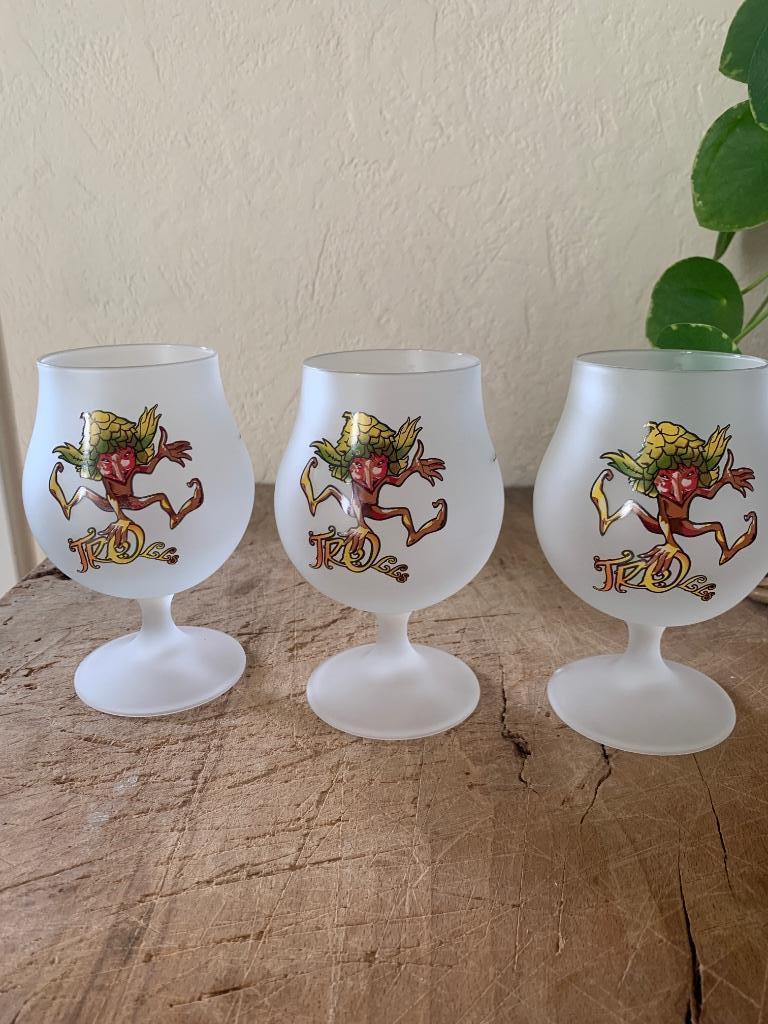 3 glazen trolls, Ophalen of Verzenden
