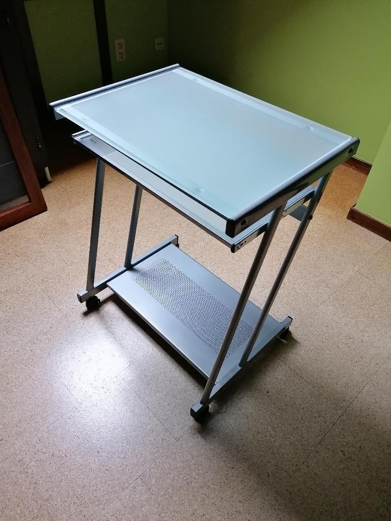 computertafel, Ophalen, 70 tot 120 cm, Zo goed als nieuw, Glas