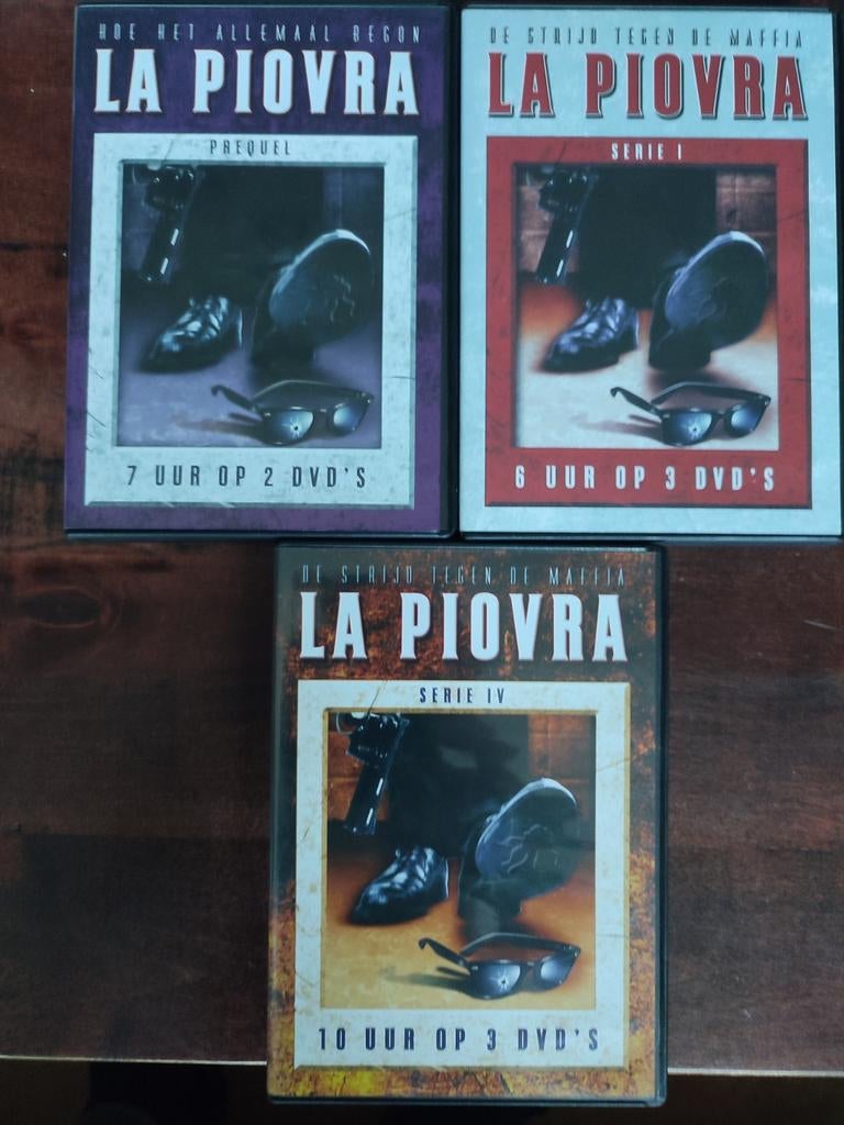 8-DVD : LA PIOVRA (OCTOPUS) : Prequel, Serie 1, Serie 4, Cd's en Dvd's, Ophalen of Verzenden, Zo goed als nieuw