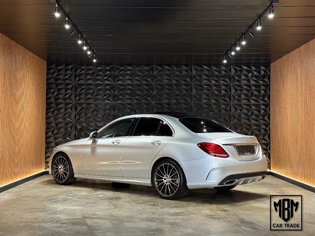 ✅ Mercedes C 220 d Automaat GARANTIE Amg Line Pano Dak 1.Eig, Auto's, Automaat, Achterwielaandrijving, 4 cilinders, 1570 kg