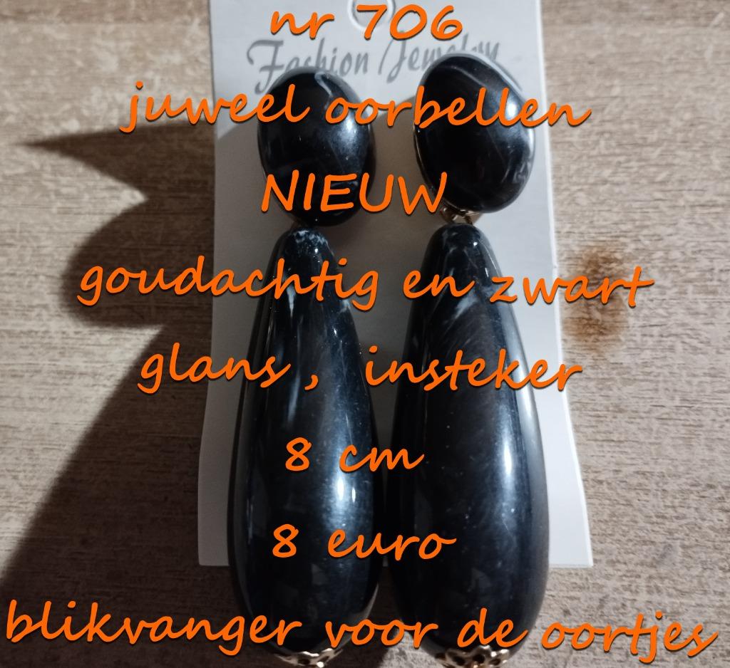 706. Bijou: boucles d'oreilles, NEUF, @DERNIÈRE PIÈCE@ expéd, Bijoux, Sacs & Beauté, Boucles d'oreilles, Autres matériaux, Noir