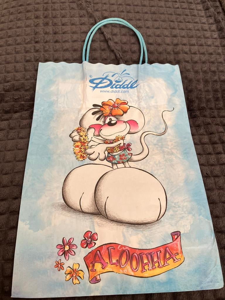 Grand sac en papier Diddl Surfboard & Didlina Flowers, Collections, Enlèvement ou Envoi, Diddl