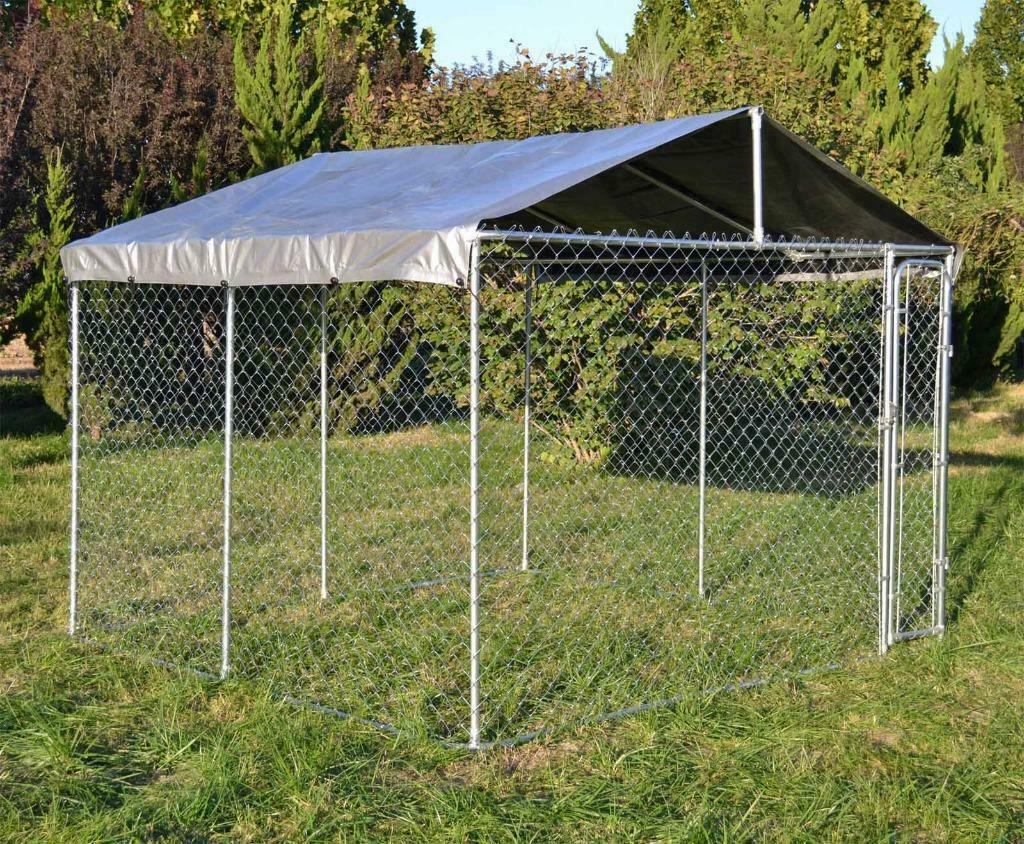 Chenil 9 m² + toiture chenil galvanisé enclos chien chenil p, Verzenden, Nieuw