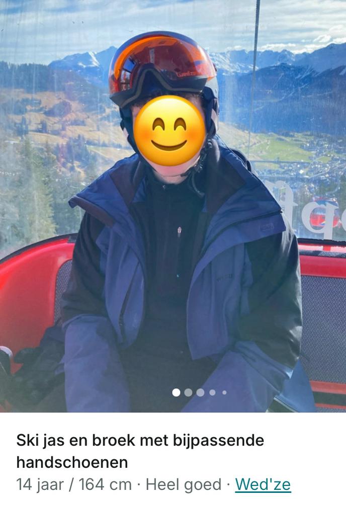 Ski-kledij met bijpassende broek en handschoenen, Sport en Fitness, Ophalen of Verzenden, Gebruikt, Ski, Kleding