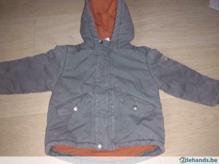 grijze winterjas met fleece binnenin maat 92, Enlèvement ou Envoi, Utilisé, Manteau