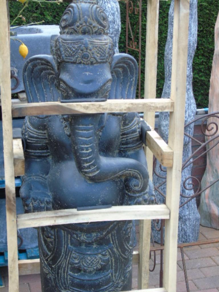 statue ganesh debout en pierre patinée, Enlèvement, Neuf, Pierre, Bouddha