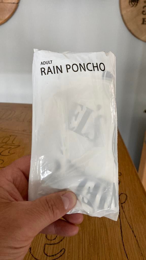 Veste Poncho de Pluie Adulte Daniels noir et blanc !, Enlèvement ou Envoi, Neuf, Ustensile