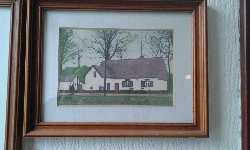 tekening Hoeve uit Beersel, Antiek en Kunst, Ophalen