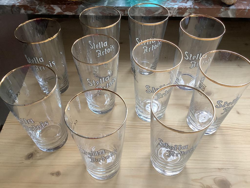 Boerke bierglazen van Stella Artois, Verzamelen, Ophalen of Verzenden, Gebruikt, Bierglas