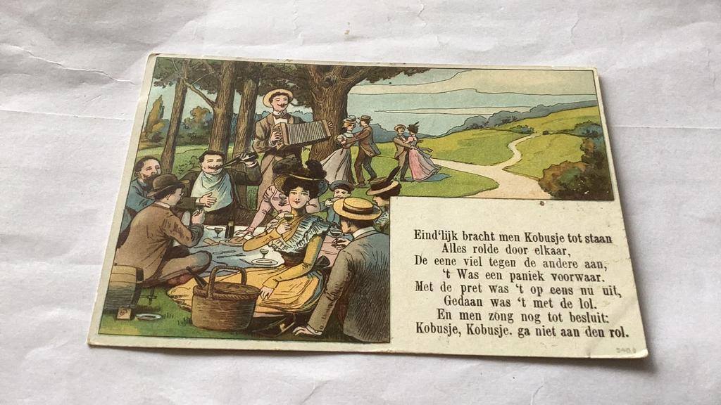 Kaart uit 1910 met verhaal, Enlèvement ou Envoi
