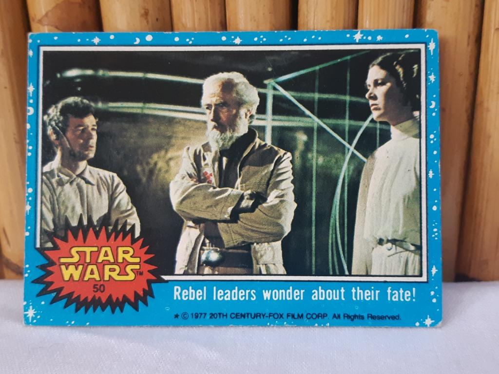 Trading card #50 Star Wars serie 1 Topps vintage 1977 Leia, Verzamelen, Ophalen of Verzenden, Gebruikt, Overige typen
