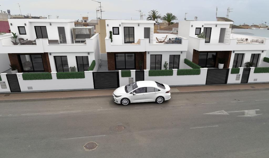Villas - 3 bed/3 bad - privé zwembad en solarium - San Pedro, Immo, Spanje, Woonhuis, San Pedro del Pinatar, 3 kamers