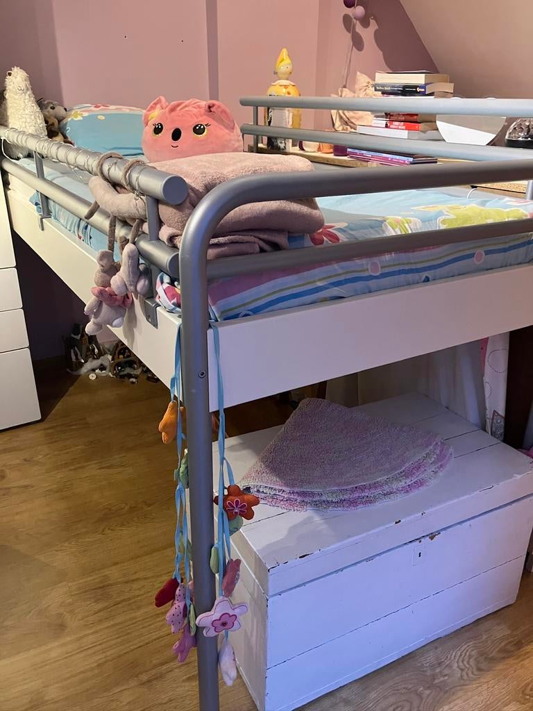 Mezzaninebed 90x200 met boxspring, Ophalen, Hoogslaper