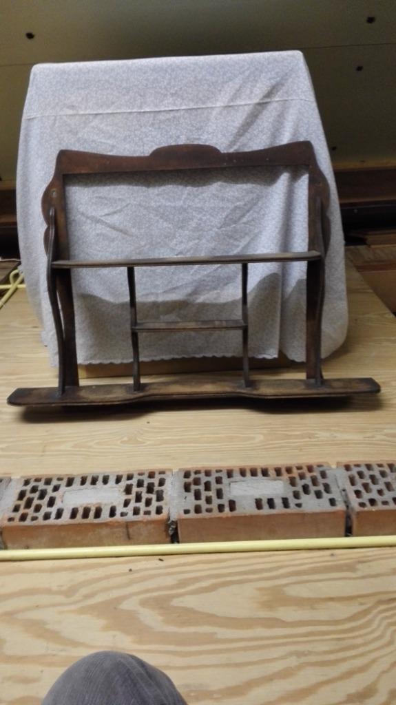 antiek keukenschap-rek-voor kruidenpotten-br.86cm.-H 60cm., Antiek en Kunst, Ophalen