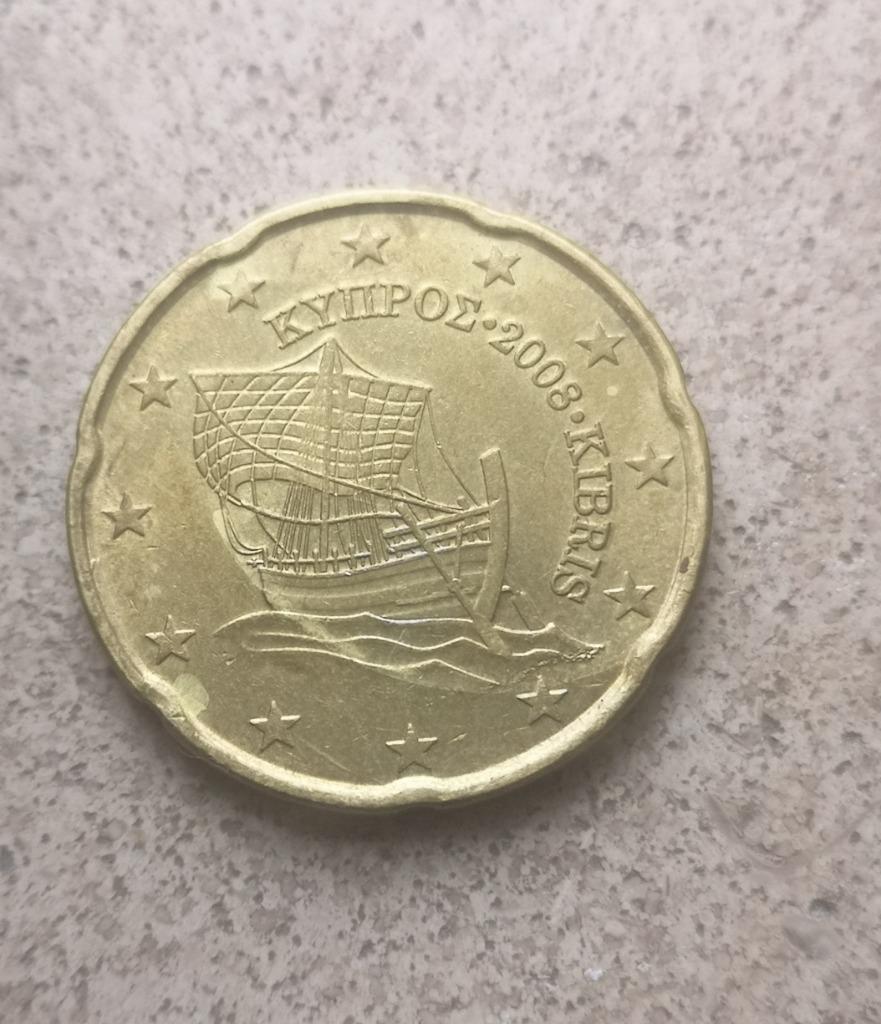 20 c euromunt Cyprus 2008, Postzegels en Munten, Munten | Europa | Euromunten, Ophalen of Verzenden, Cyprus