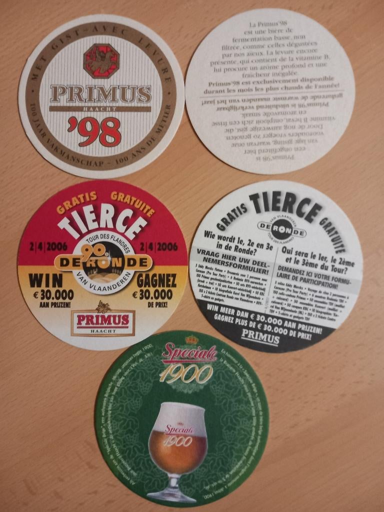 Sous-bocks Primus Haacht, divers, (100), Enlèvement ou Envoi, Comme neuf