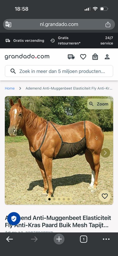 Buik bescherming antivlieg, handschoen staart beschermer, Animaux & Accessoires, Chevaux