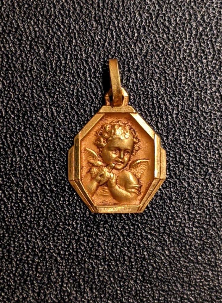 Médaillon, pendentif un bébé ange, un ange gardien, Chérubin, Enlèvement ou Envoi, Neuf, Bijoux, Christianisme | Catholique