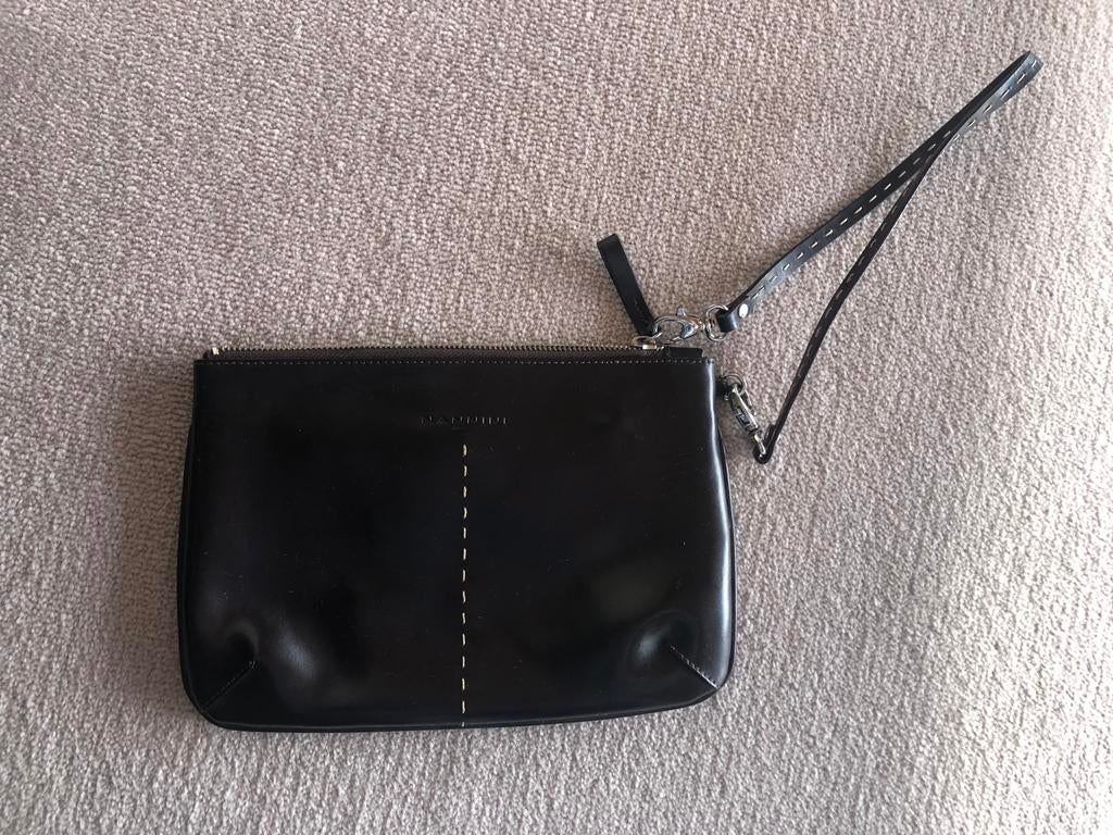 Donkerbruin handtasje Nannini, Handtassen en Accessoires, Tassen | Damestassen, Verzenden, Gebruikt, Wit