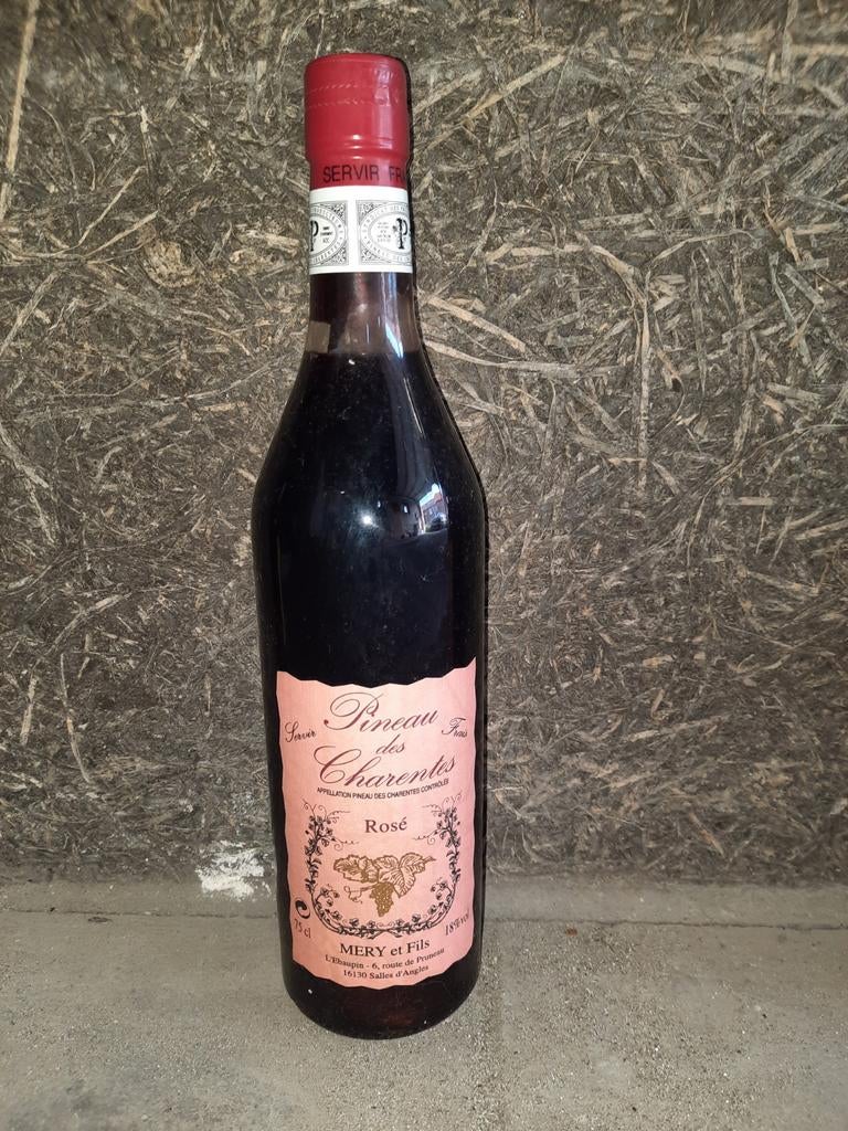 4 bouteilles de Pineau Des Charentes rosé, Enlèvement, Rosé