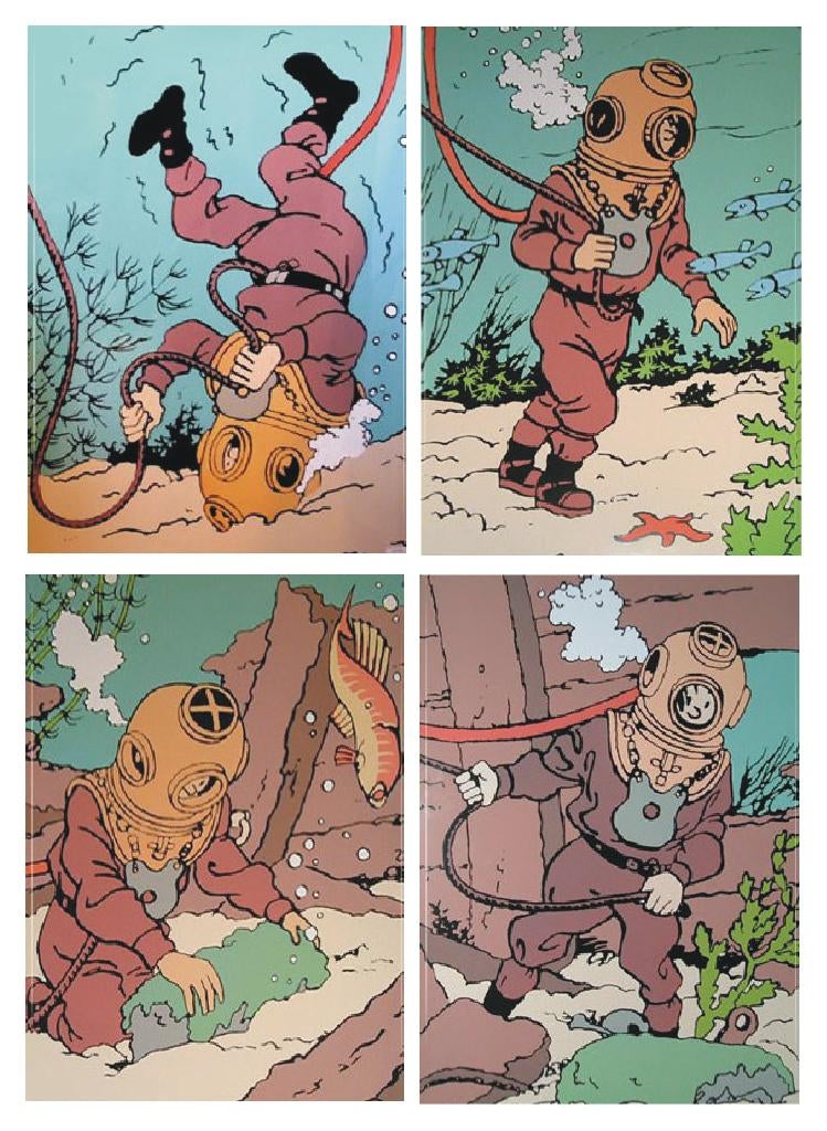 Le trésor de Rackam le Rouge  -  Plaque émaillée Tintin, Enlèvement, Comme neuf
