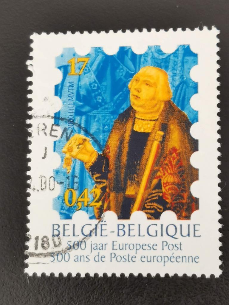 Belgie 2000 - François de Tassis - postmeester in Gent, Ophalen of Verzenden, Gestempeld
