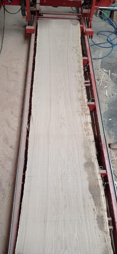 Boomstam plank eik 80 breed 7.5 dik 380 lang droog en vlak, Doe-het-zelf en Bouw, Ophalen of Verzenden, Zo goed als nieuw, Plank