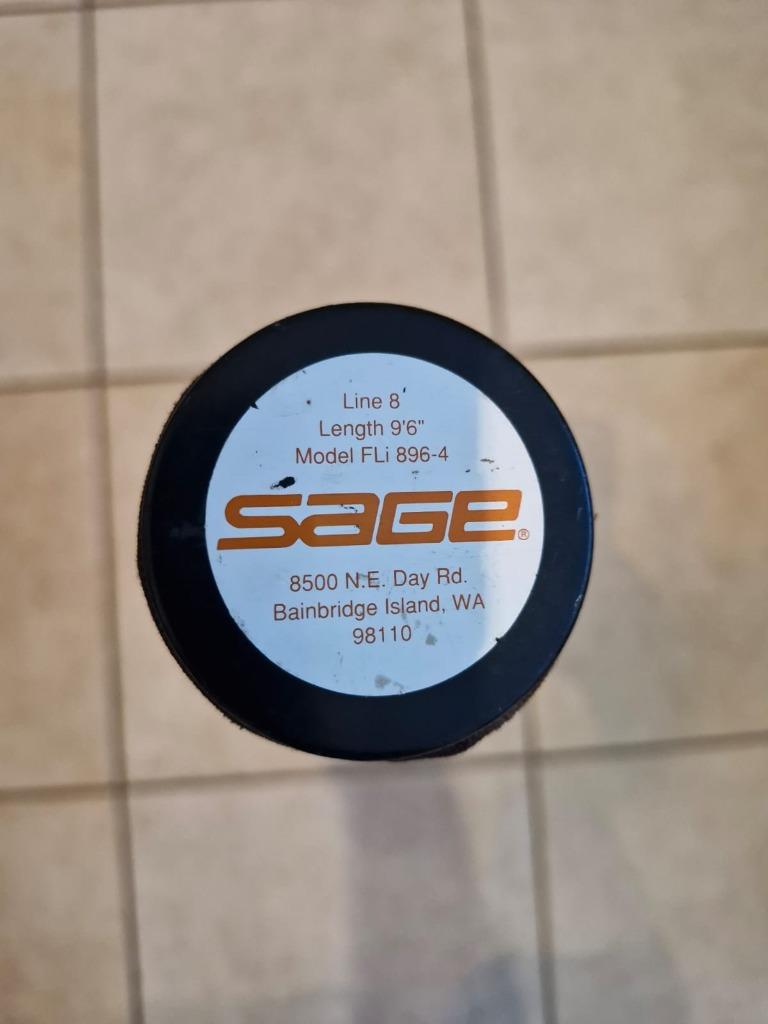 Vliegvis hengel Sage FLi 896 / 4, Enlèvement ou Envoi, Utilisé, Canne à lancer