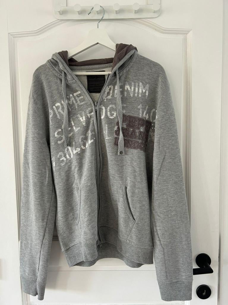 Pepe Jeans Grijs Hoodie met Rits M, Maat 48/50 (M), Nieuw, Ophalen of Verzenden, Pepe Jeans