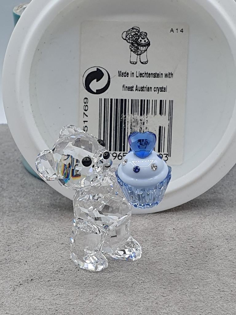 Swarovski Kris beer: blauwe Cupcake 5051768., Ophalen of Verzenden, Zo goed als nieuw