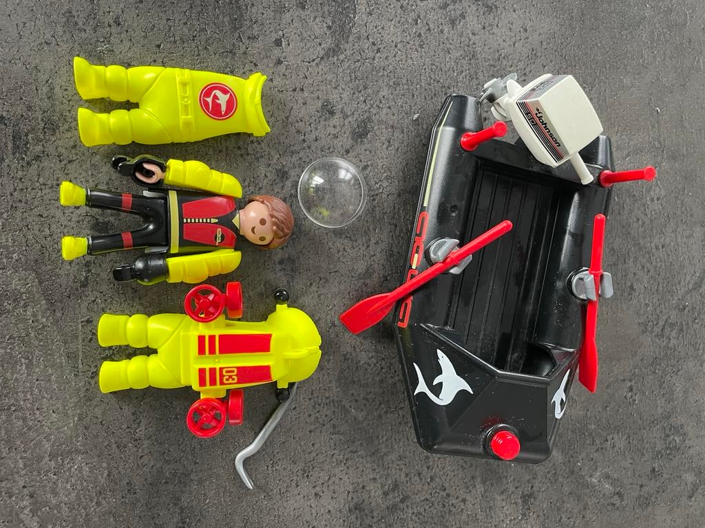 Roeiboot playmobil, Ophalen of Verzenden, Zo goed als nieuw