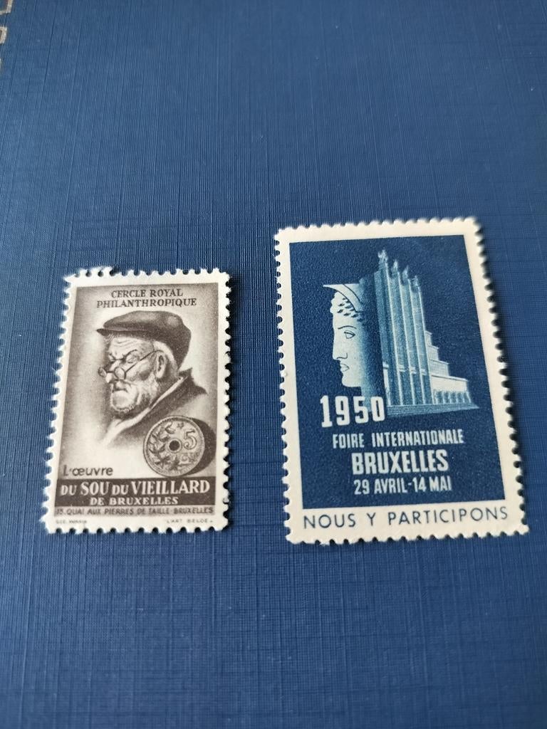 2 sluit zegels Brussel, Enlèvement ou Envoi