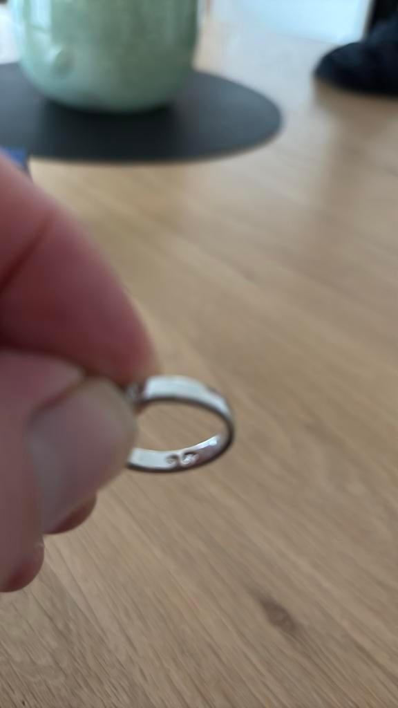 Bague en argent Swarovski, Bijoux, Sacs & Beauté, 18 à 19, Comme neuf, Enlèvement, Argent