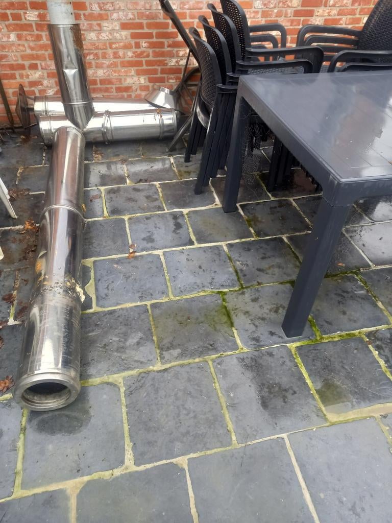 Inox dubbel wandige schoorsteenbuizen, Ophalen, Inox