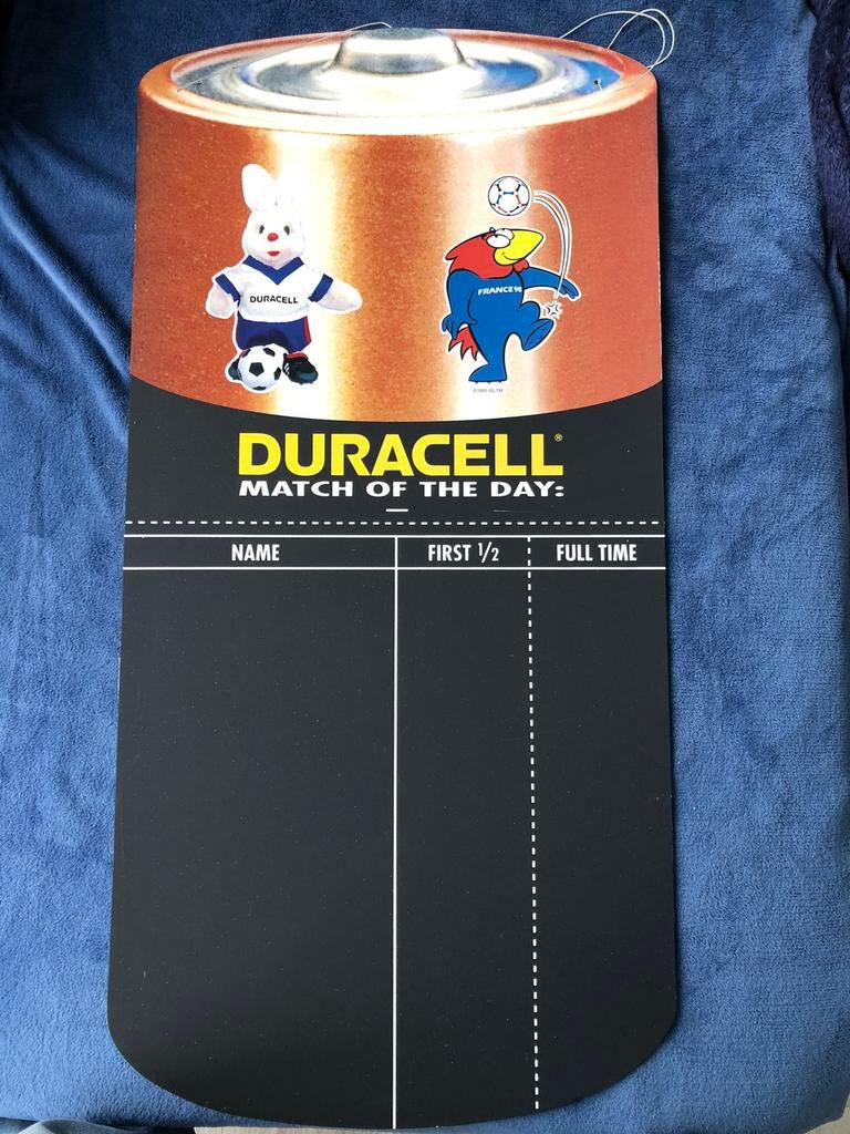 Reclamebord Duracell, Verzamelen, Ophalen, Zo goed als nieuw, Reclamebord