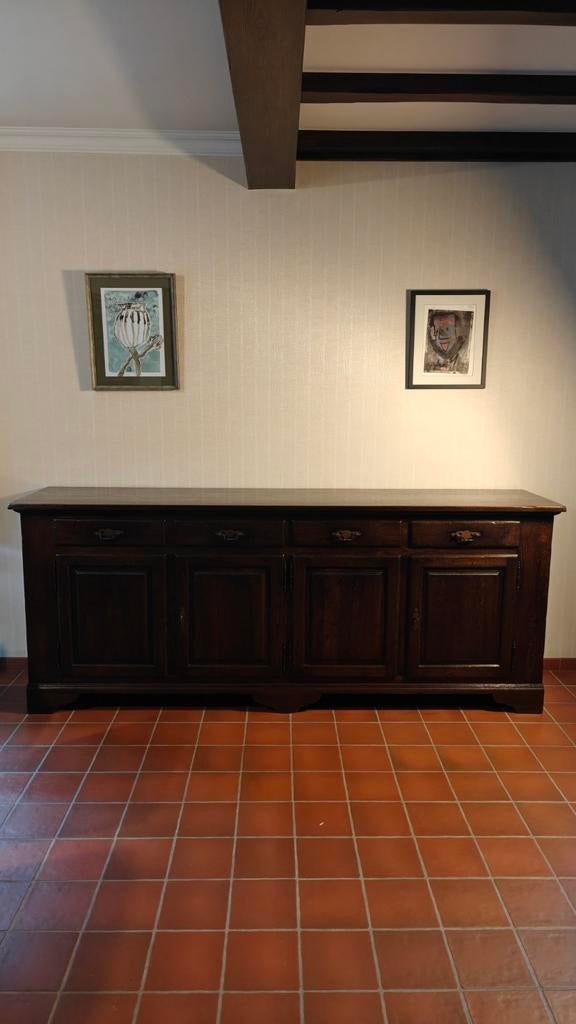 Magnifique buffet ancien entièrement en bois., 200 cm ou plus, Moins de 100 cm, Enlèvement, Utilisé