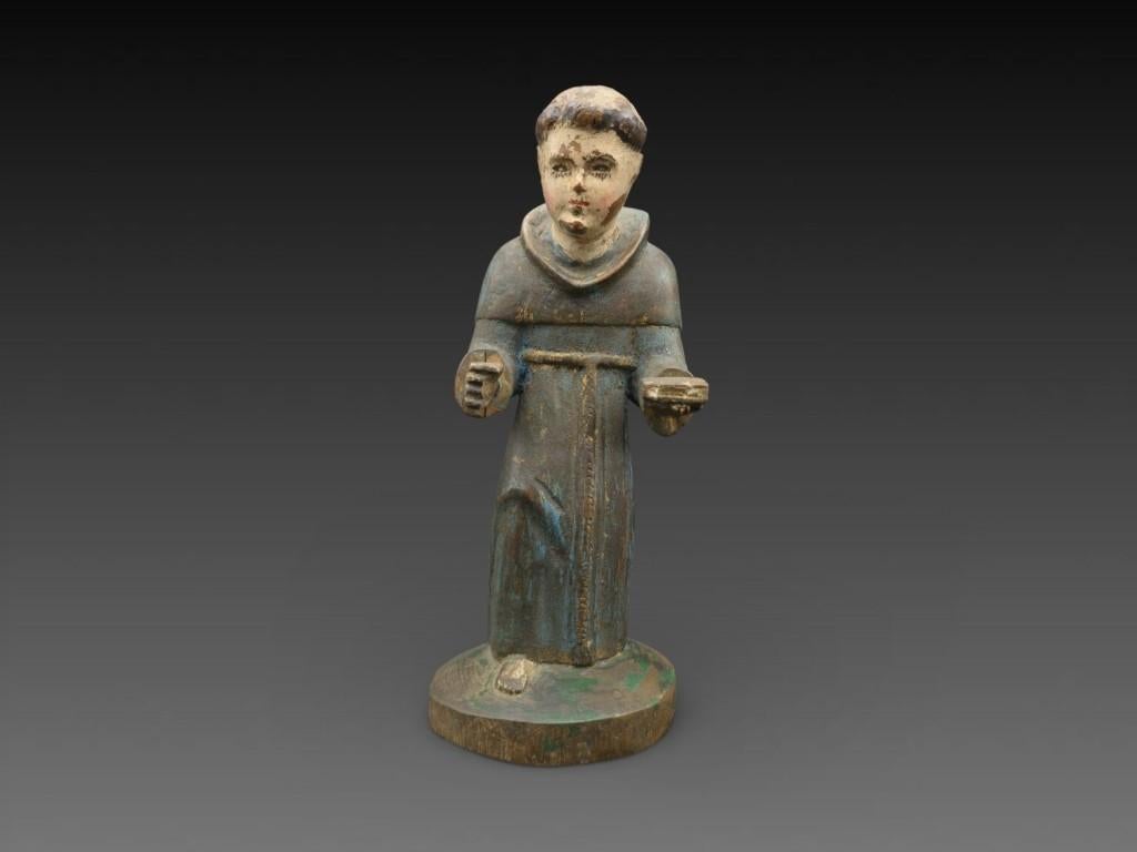 Statue religieuse, saint Antoine, hispanique, bois, Enlèvement ou Envoi