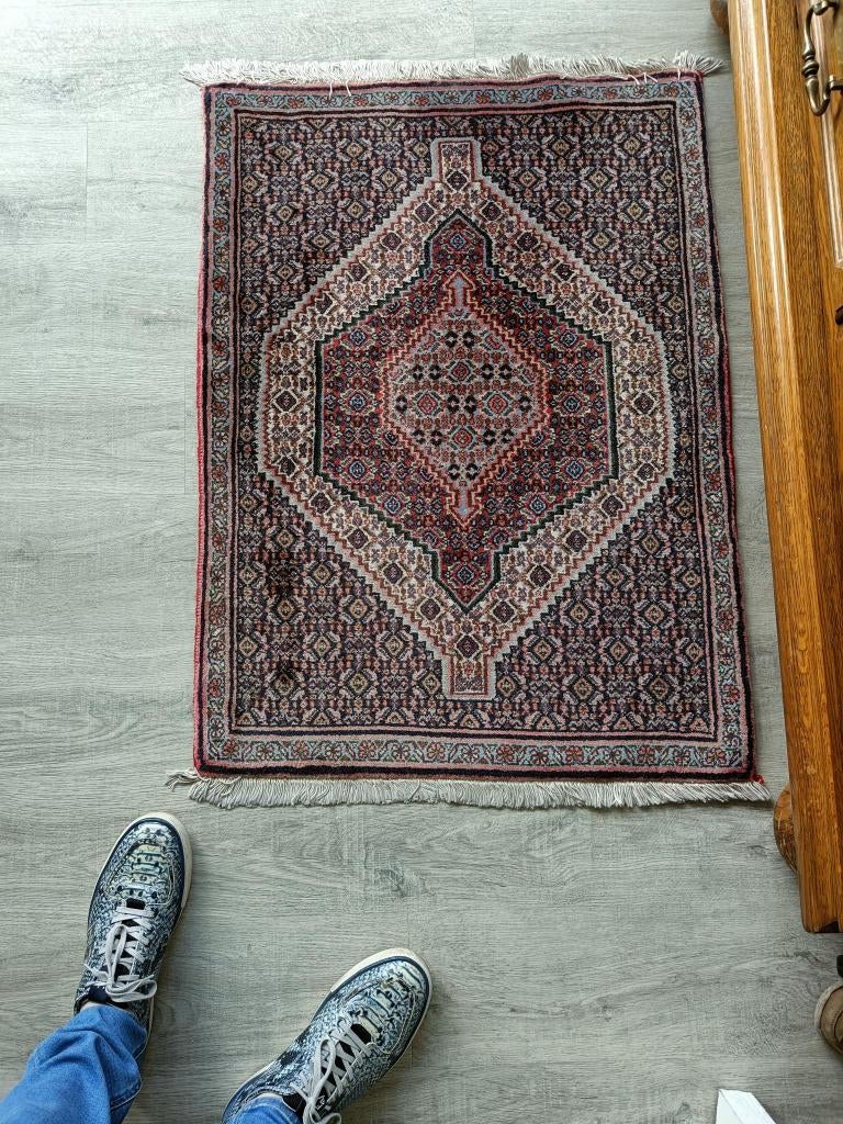 Handgeknoopt tapijt uit Iran, Gebruikt, 50 tot 100 cm, Rechthoekig, 50 tot 100 cm
