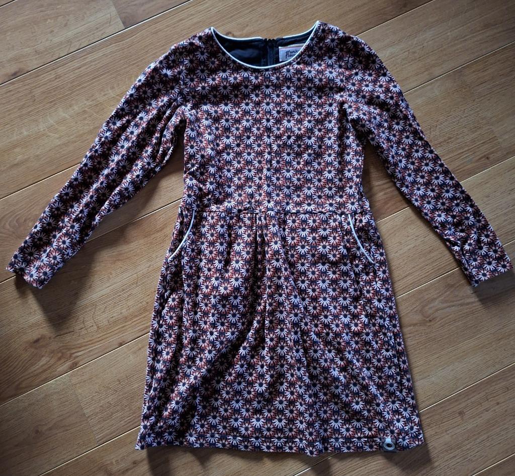 4FF zwart/bordeaux kleedje 122-128, Robe ou Jupe, Enlèvement ou Envoi, Comme neuf, 4 funky Flavours
