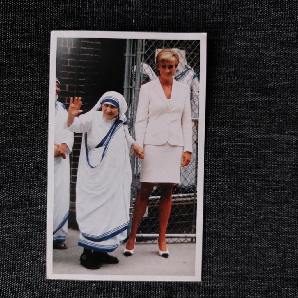 Bidprentje Prinses Diana en moeder Theresa, Verzamelen, Bidprentjes en Rouwkaarten, Ophalen of Verzenden, Bidprentje