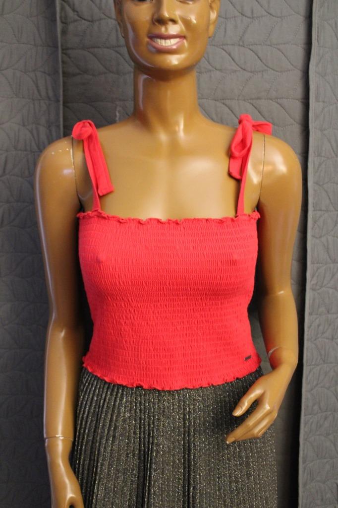 Hollister Smock topje Rood Large, Enlèvement ou Envoi, Comme neuf, Hollister, Taille 42/44 (L)