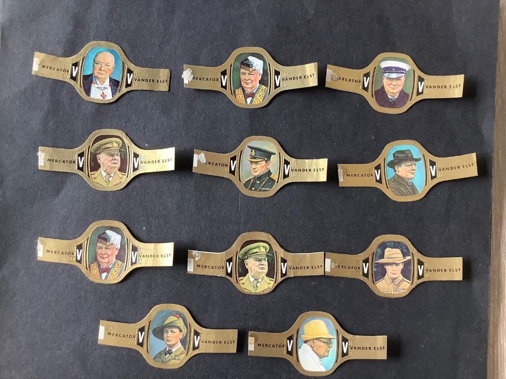 Lot sigarenbandjes Mercator Van der Elst: Churchill, Verzamelen, Rookartikelen, Aanstekers en Luciferdoosjes, Ophalen of Verzenden