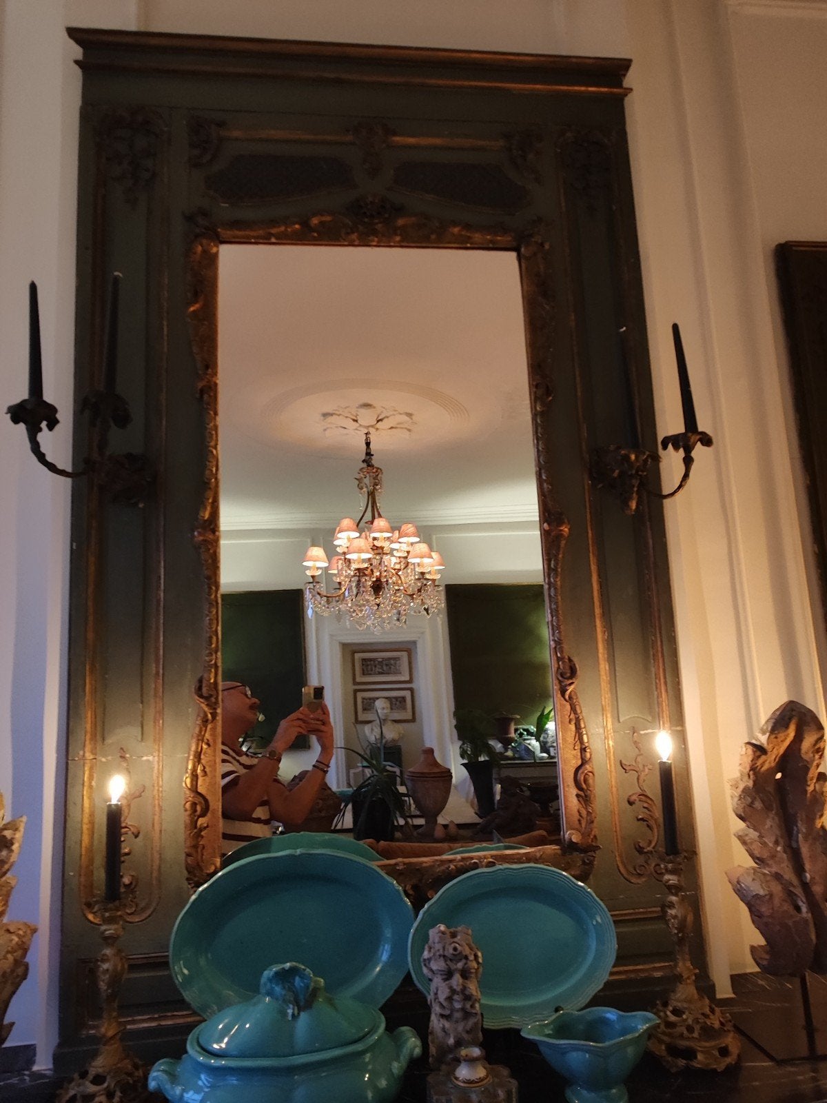 miroir de château vert/doré, Enlèvement