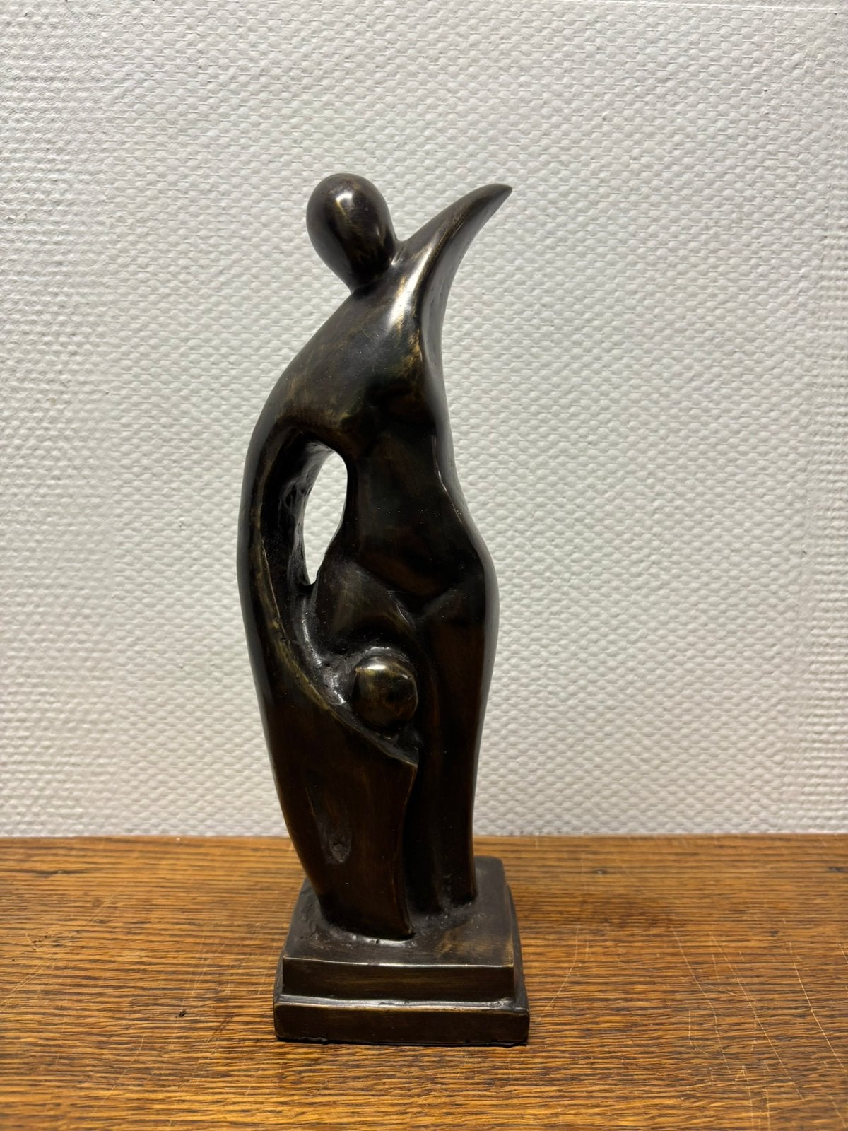 Statue en bronze antique mère et enfant, Enlèvement ou Envoi, Statue