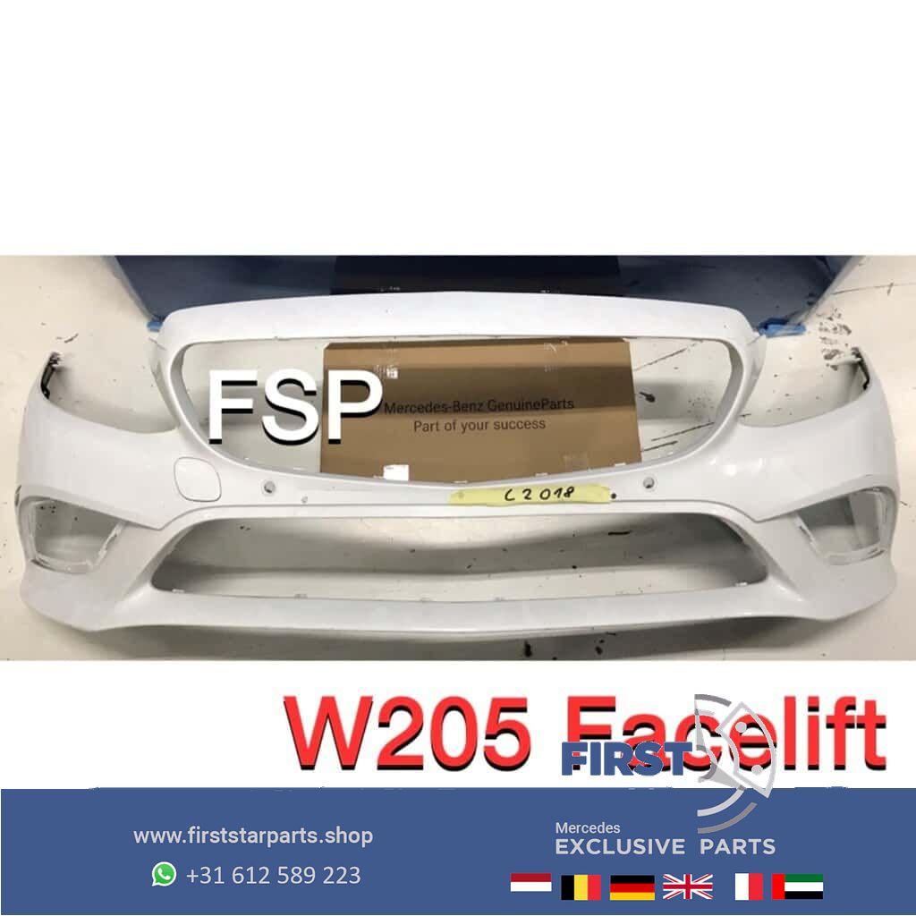 W205 Facelift Voorbumper wit Mercedes C Klasse 2019 2020 bum, Auto-onderdelen, Gebruikt, -, Voor, Ophalen of Verzenden