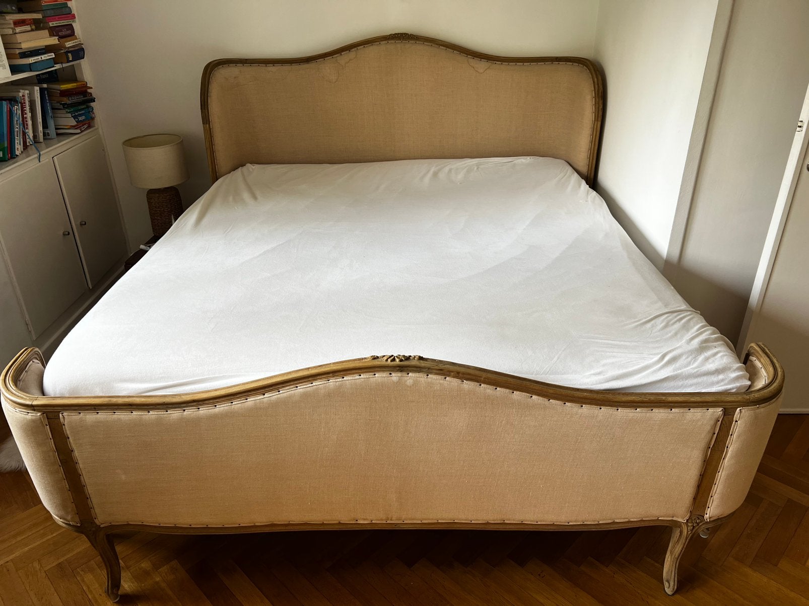 Maison du Monde - Versaille bed 180cm breed, Huis en Inrichting, Ophalen, Gebruikt, Bruin, Klassiek