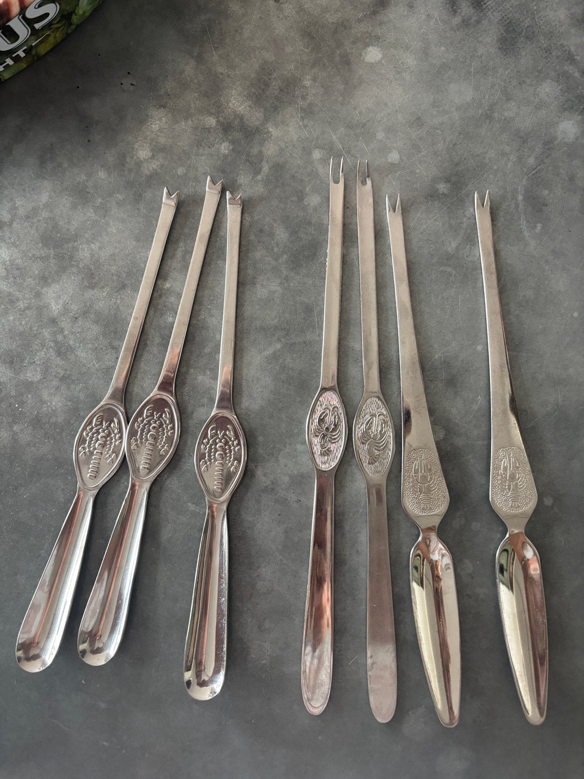 Vintage kreeftvorken, Los bestek, Ophalen of Verzenden, Zo goed als nieuw, Inox of Chroom