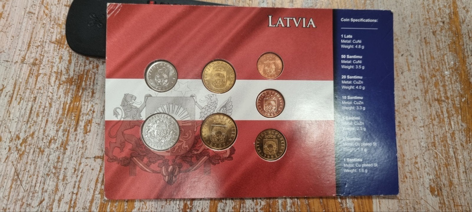 Coin card/  Latvia, Postzegels en Munten, Munten | Oceanië, Ophalen of Verzenden